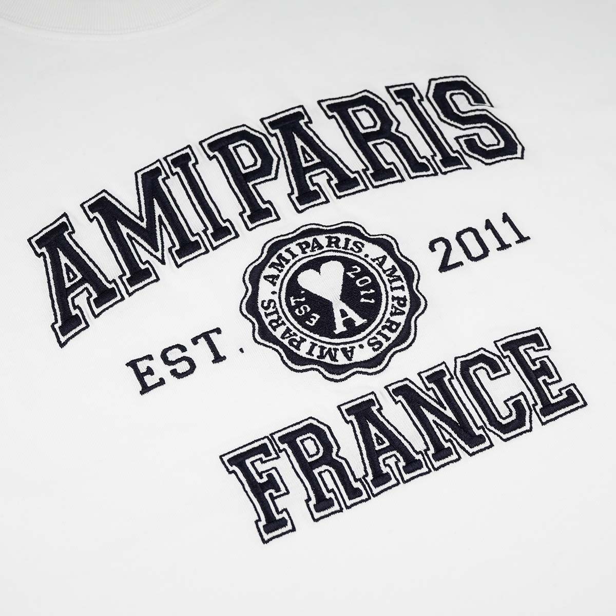 AMI アミ Tシャツ HTS008 726 100 ホワイト - 画像 (4)