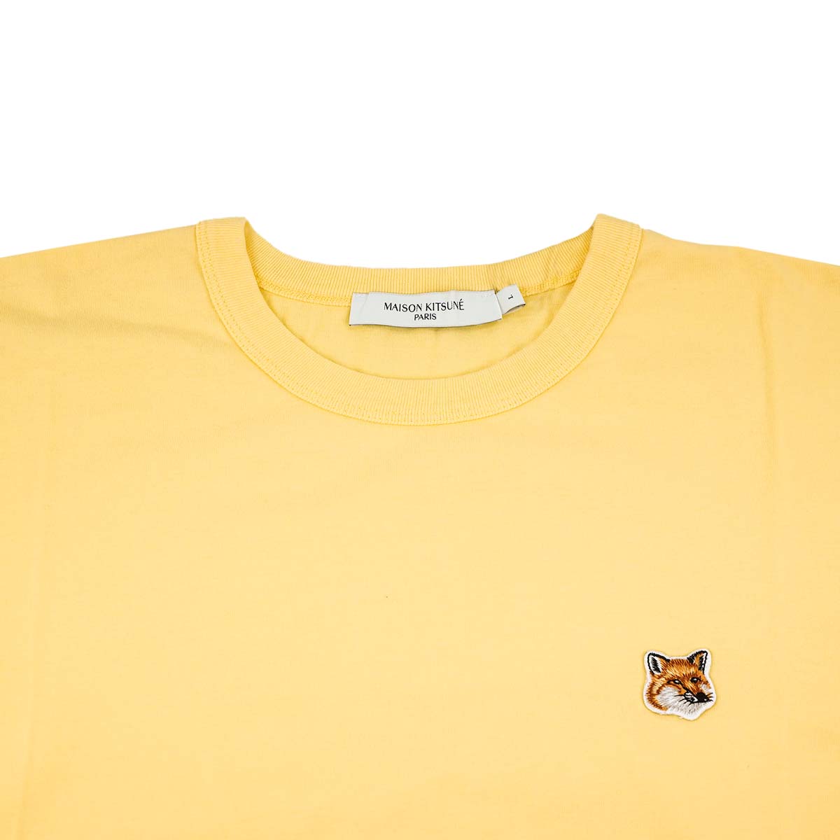 MAISON KITSUNE メゾンキツネ Tシャツ AM00103KJ0008 P724 イエロー - 画像 (3)